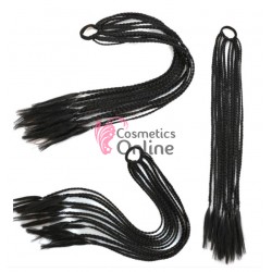 Coada de par afro impletita Premium de 60 cm simpla, set 12 bucati Brunet 1#UB